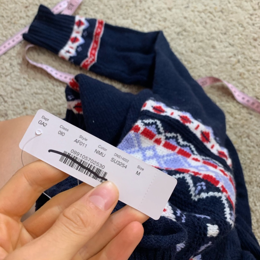 J crew af011 fair isle turtleneck sweater rollneck - Picture 5 of 5